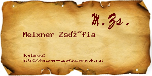 Meixner Zsófia névjegykártya